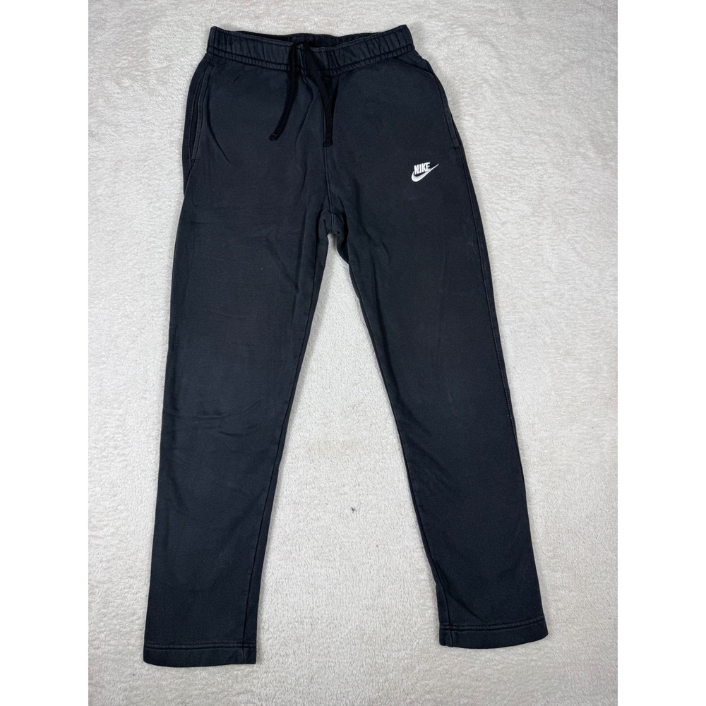 Nike Sweatpants Mens Small Black Fleece Tapered Joggers Athleisure Sporty